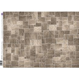 Embossed Dark Stone Floor Tiles Card for 12th Scale Dolls House