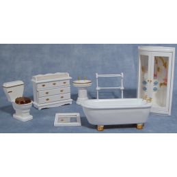 Deluxe Bathroom With Shower for 12th Scale Dolls House