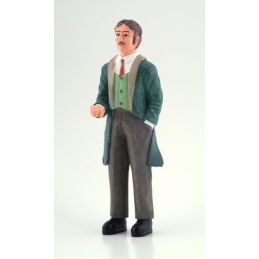 GENTLEMAN GROOM PORCELAIN DOLL IN JACKET AND VEST dollhouse miniature 1:12 scale 
