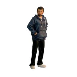 12th Scale Modern Man in a Hoody For Dolls Houses DP351 