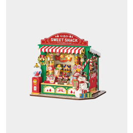Rolife Christmas Candy Stand Miniature DIY Dollhouse Kit