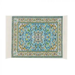Small Blue Antonio Rug for 12th Scale Dolls House