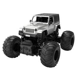 Double E 1/14 Scale Silver Jeep Wrangler Ready to Run RC Crab-Stunt Monster Truck