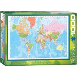 Eurographics Map of the World 1000 Piece Jigsaw