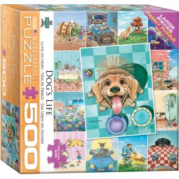 Eurographics Dogs Life Collage 500 Piece Jigsaw