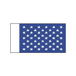 USA Naval Jack 50 Stars Flag 20mm
