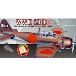 Guillows 1/16 Scale WWII Mitsubishi Zero Japanese Balsa Model Kit