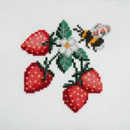 Trimits Strawberries Mini Counted Cross Stitch Kit