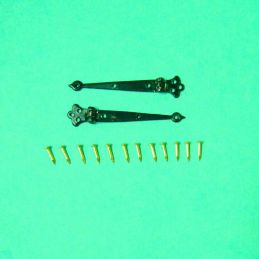 Black Hinges x 2 for 12th Scale Dolls House