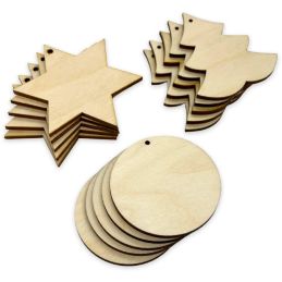 Pack of 15 Mixed Christmas Shapes Wood Blanks
