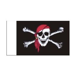 Jolly Roger Red Scarf Cotton Flag