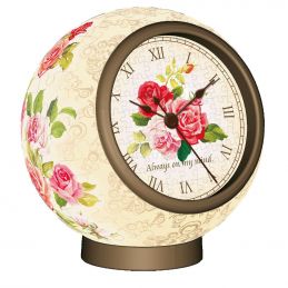 3D Jigsaw Puzzle Working Clock Classic Rose