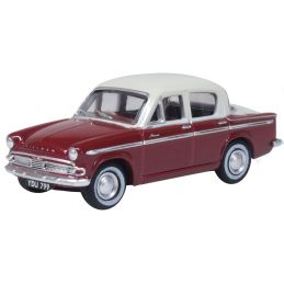 Oxford Diecast 1/76 Scale Hillman Minx MkIIIA Pippin Red/Pearl Grey Cast Model 