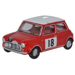 Oxford Diecast 1/76 Scale Mini Cooper S MkII 1968 Monte Carlo Rally Die Cast Model