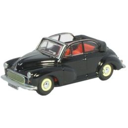 Oxford Diecast 1/76 ScaleMoris Minor Soft Top Open Black Die Cast Model