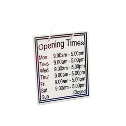 Opening Times Sign for 12th Scale Dolls House