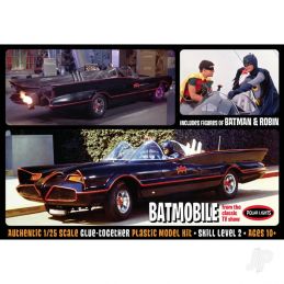 1966 Batmobile with Batman and Robin figures