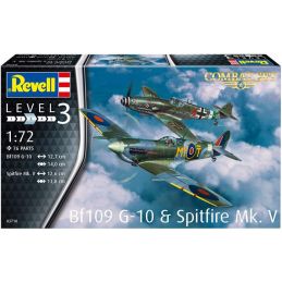 Revell 1/72 Scale Combat Set - Bf109 G-10 & Spitfire Mk.V Model Kits