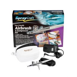 Spraycraft Airbrush and Compressor Kit User Friendly for Cake Decorating, Crafts, Toys, Signs and More