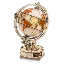 ROKR Luminous Globe Wooden Model Kit