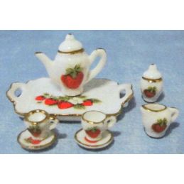 Strawberry Tea Set for 12th Scale Dolls House