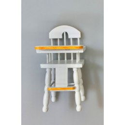 Dolls House Orange And White Highchair