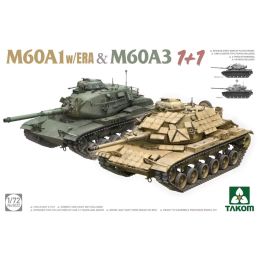 Takom 1/72 Scale US M60A1 w/ERA & M60A3 1+1, ca.1980s Model Kit