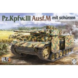 Takom 1/35 Scale Panzerkampfwagen III Ausf M mit schürzen Blitz Model Kit
