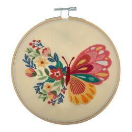 Trimits Butterfly Embroidery Hoop Kit