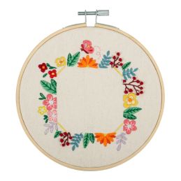Trimits Floral Photo Frame Embroidery Hoop Kit