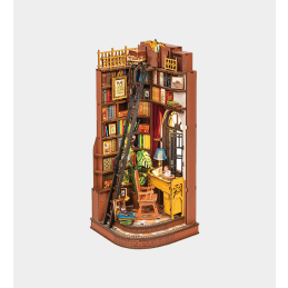 Rolife Silent Corner Study 3D Wooden DIY Miniature House Book Nook