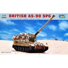 Trumpeter 1/72 Scale AS90 Self-Propelled Howitzer Model Kit