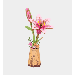 Rowood Pink Lily Wooden Model Kit