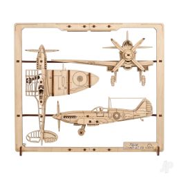 UGears Fighter Aircraft 2.5D Puzzle Wooden Model Kit