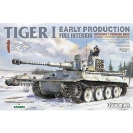 Takom 1/48 Scale Tiger I Early Production Full Interior w/ Wittmann Figure Model Kit