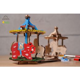 UGears 3D Colouring Merry-Go-Round Wooden Model Kit