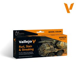 Vallejo Rust Stain and Streaking Set of 8 Acrylic Paint Colours