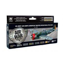 Vallejo Model Air Paint Set - US Army Air Corps (ETO) WWII