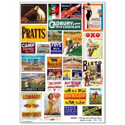 Vintage Advertising Signs Self Adhesive Vinyl 1:24 30 or 1:43 Scale