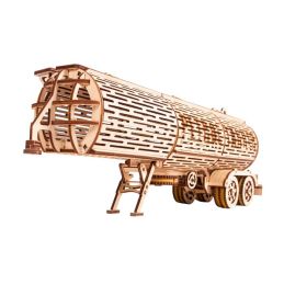 Wood Trick Tank Trailer for Big Rig Wooden Model Kit