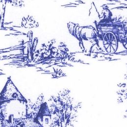 Toile de Jouy Blue Wallpaper for 12th Scale Dolls House