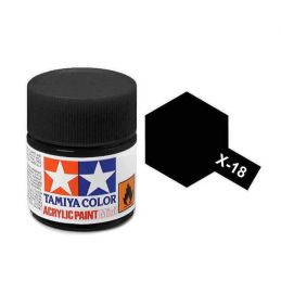 Tamiya Acrylic Gloss Paint (10ml) - Semi-gloss Black