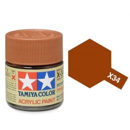 Tamiya Acrylic Gloss Paint (10ml) - Metallic Brown