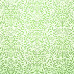 Green and White Acorn Wallpaper for 1/12 Scale Dolls House