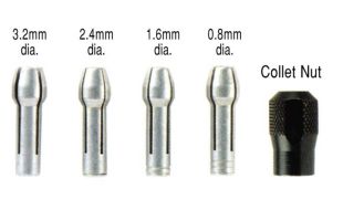 Dremel - 4 Collets and Nut Kit