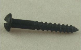 Steel Roundhead Screws - Japanned - 12 x 2"