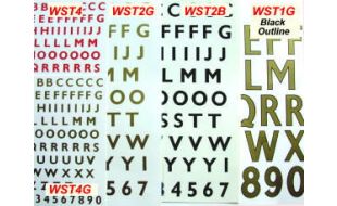 Water Slide Alphabet and Numbers Letter Transfers