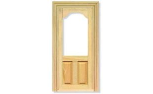 Wooden Glass Top Door for 12th Scale Dolls House