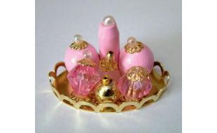 Tray With Perfume Bottles for 12th Scale Dolls House