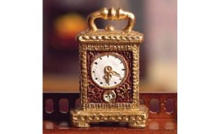 Gold Carriage Clock for 12th Scale Dolls House